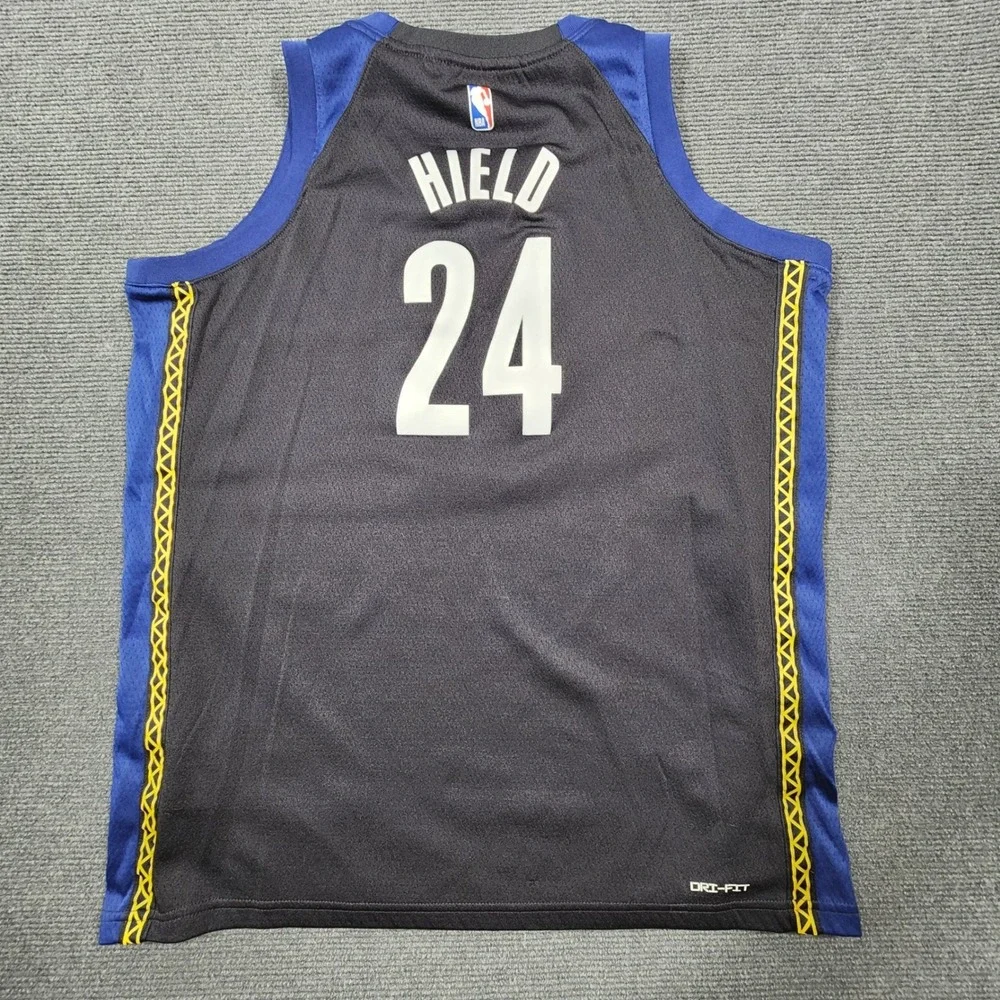 Nike Indiana Pacers Buddy Hield #24 Men XL Blue Black City Edition Swingman